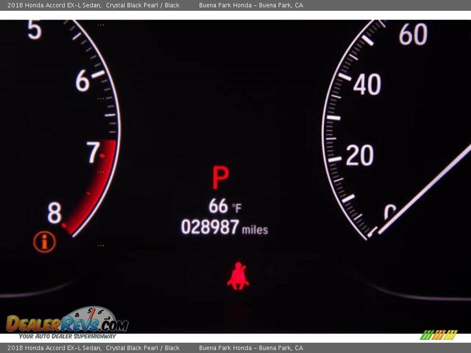 2018 Honda Accord EX-L Sedan Crystal Black Pearl / Black Photo #6