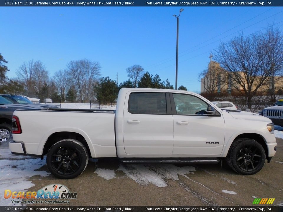 Ivory White Tri-Coat Pearl 2022 Ram 1500 Laramie Crew Cab 4x4 Photo #4