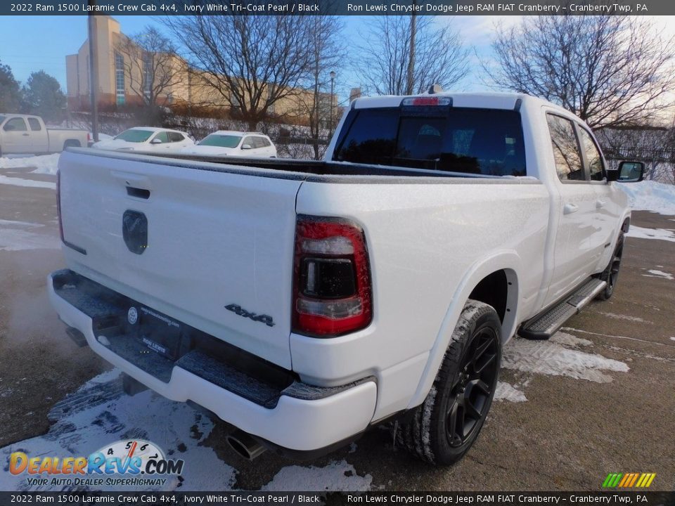 2022 Ram 1500 Laramie Crew Cab 4x4 Ivory White Tri-Coat Pearl / Black Photo #5