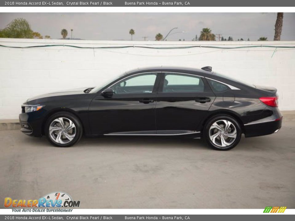 2018 Honda Accord EX-L Sedan Crystal Black Pearl / Black Photo #8