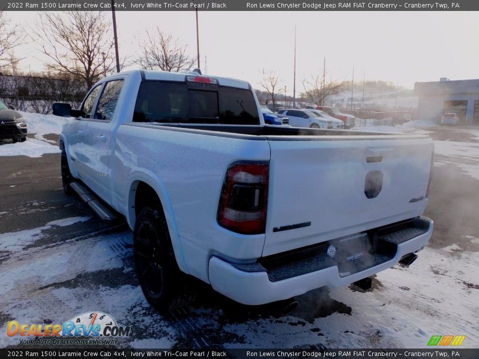 2022 Ram 1500 Laramie Crew Cab 4x4 Ivory White Tri-Coat Pearl / Black Photo #8