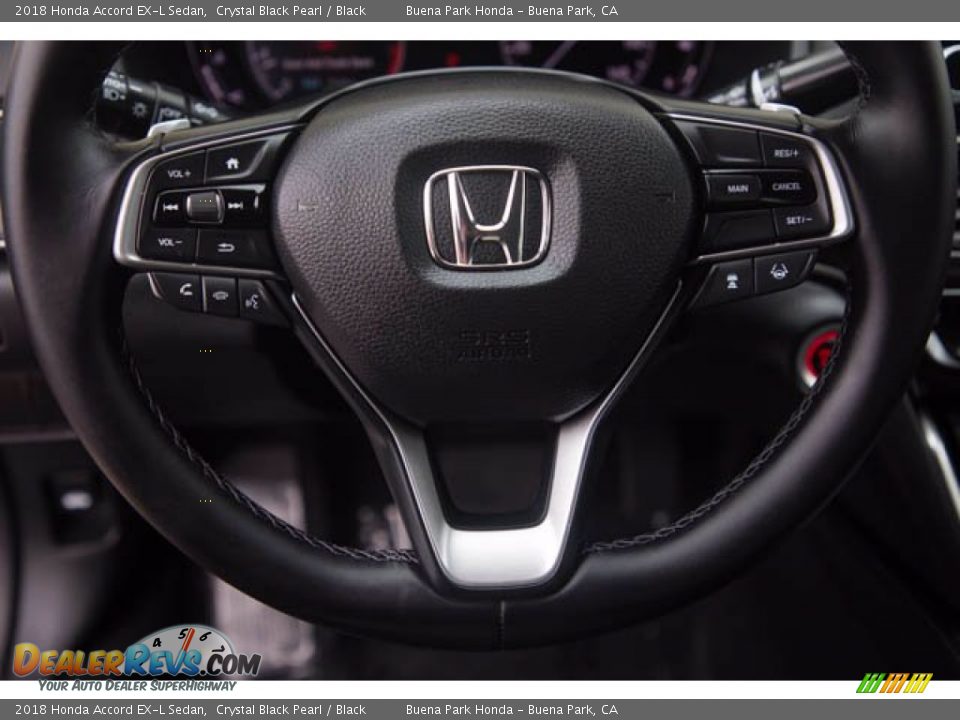 2018 Honda Accord EX-L Sedan Crystal Black Pearl / Black Photo #13