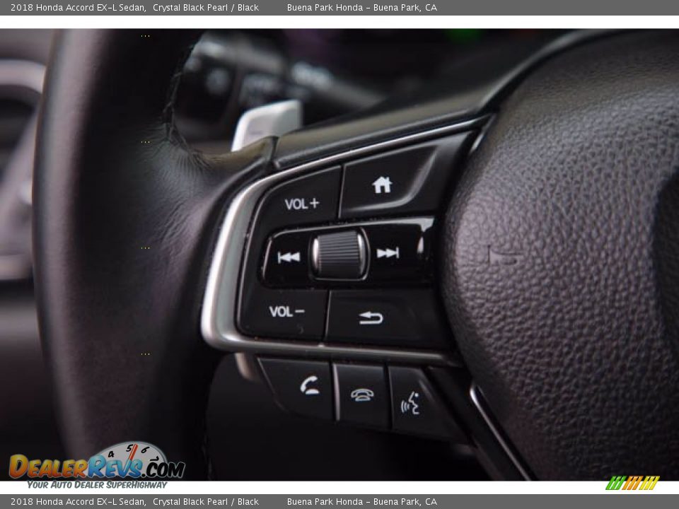 2018 Honda Accord EX-L Sedan Crystal Black Pearl / Black Photo #14