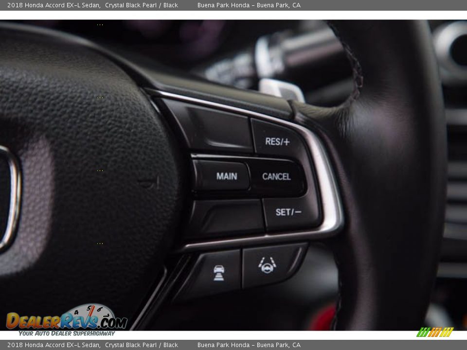2018 Honda Accord EX-L Sedan Crystal Black Pearl / Black Photo #15