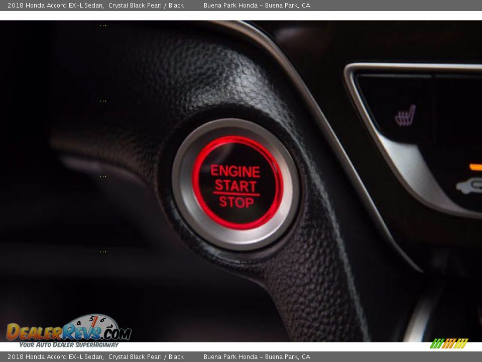 2018 Honda Accord EX-L Sedan Crystal Black Pearl / Black Photo #16