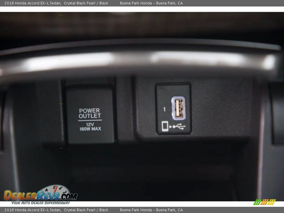 2018 Honda Accord EX-L Sedan Crystal Black Pearl / Black Photo #17