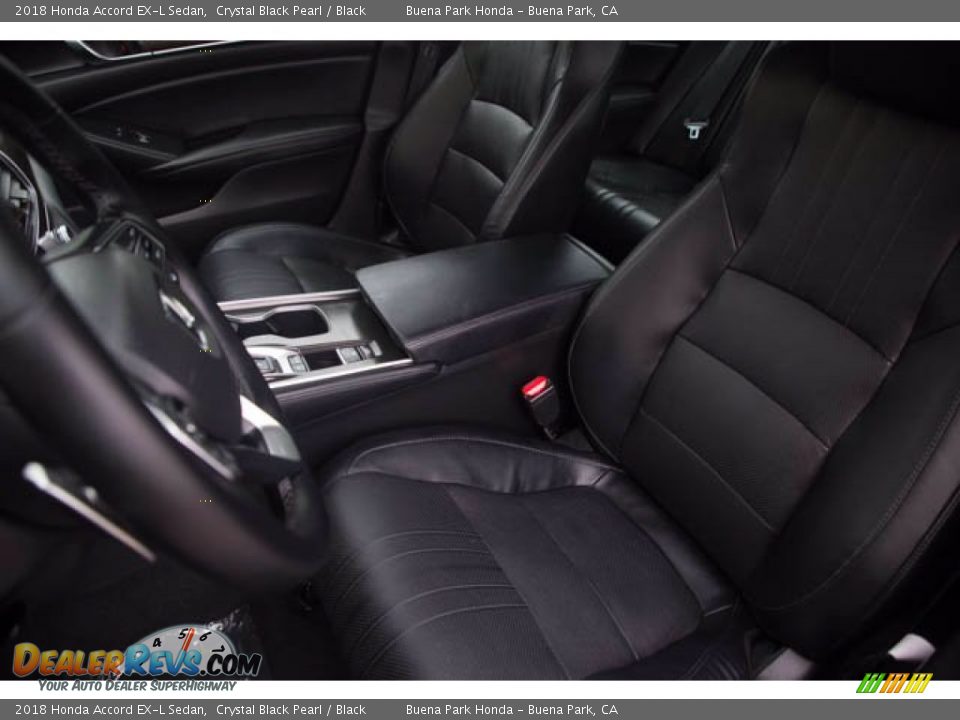 2018 Honda Accord EX-L Sedan Crystal Black Pearl / Black Photo #18