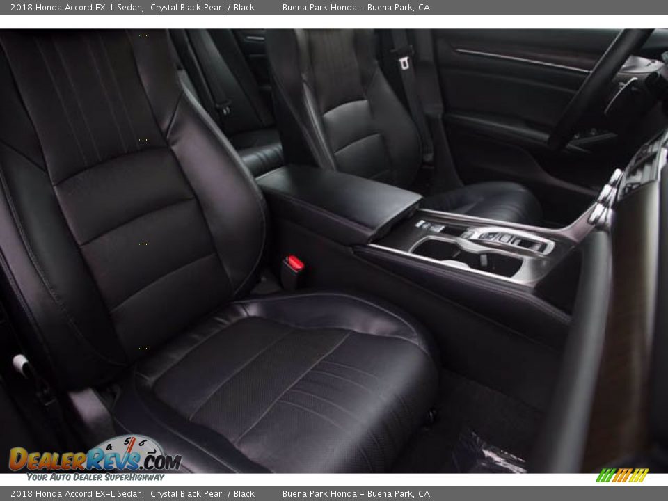 2018 Honda Accord EX-L Sedan Crystal Black Pearl / Black Photo #25
