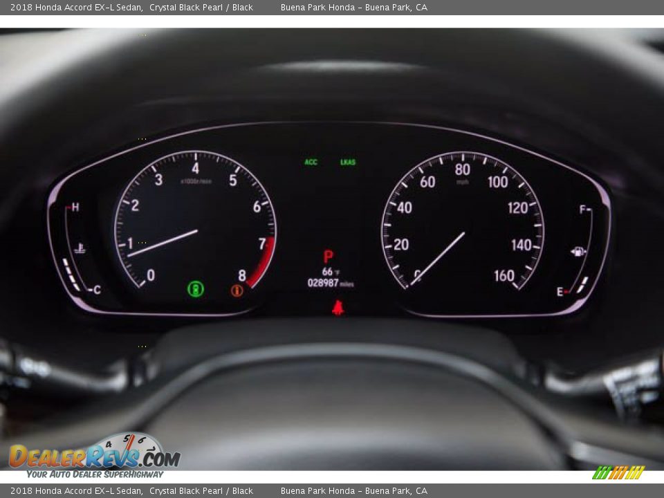 2018 Honda Accord EX-L Sedan Crystal Black Pearl / Black Photo #28