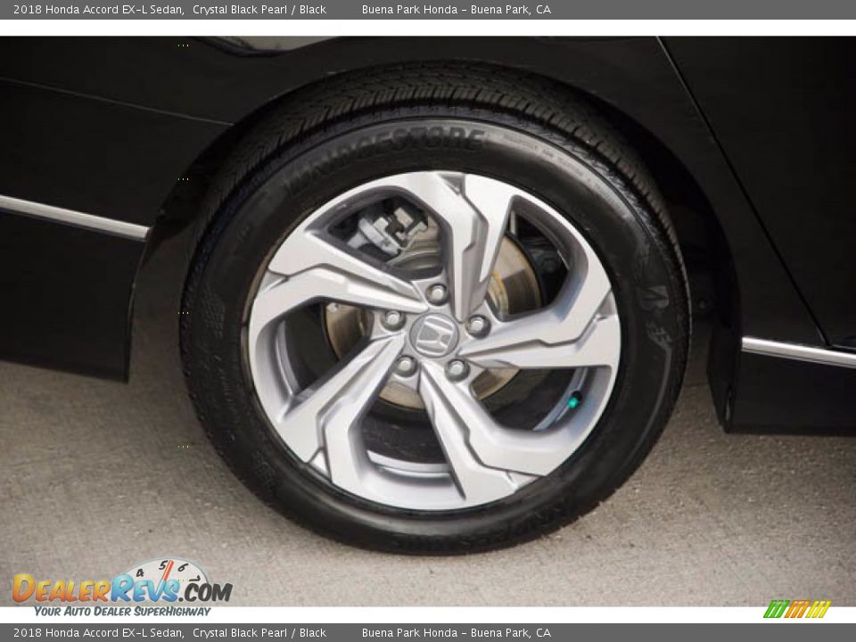 2018 Honda Accord EX-L Sedan Crystal Black Pearl / Black Photo #35