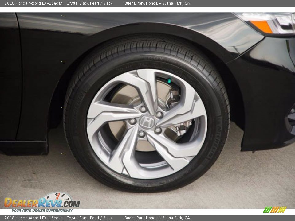 2018 Honda Accord EX-L Sedan Crystal Black Pearl / Black Photo #36