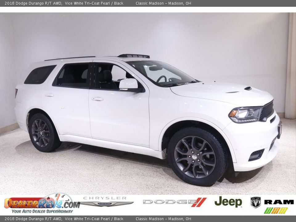 2018 Dodge Durango R/T AWD Vice White Tri-Coat Pearl / Black Photo #1