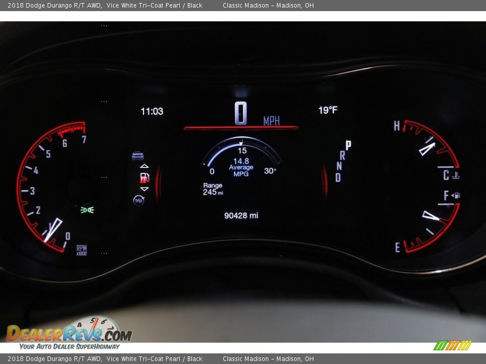 2018 Dodge Durango R/T AWD Vice White Tri-Coat Pearl / Black Photo #8