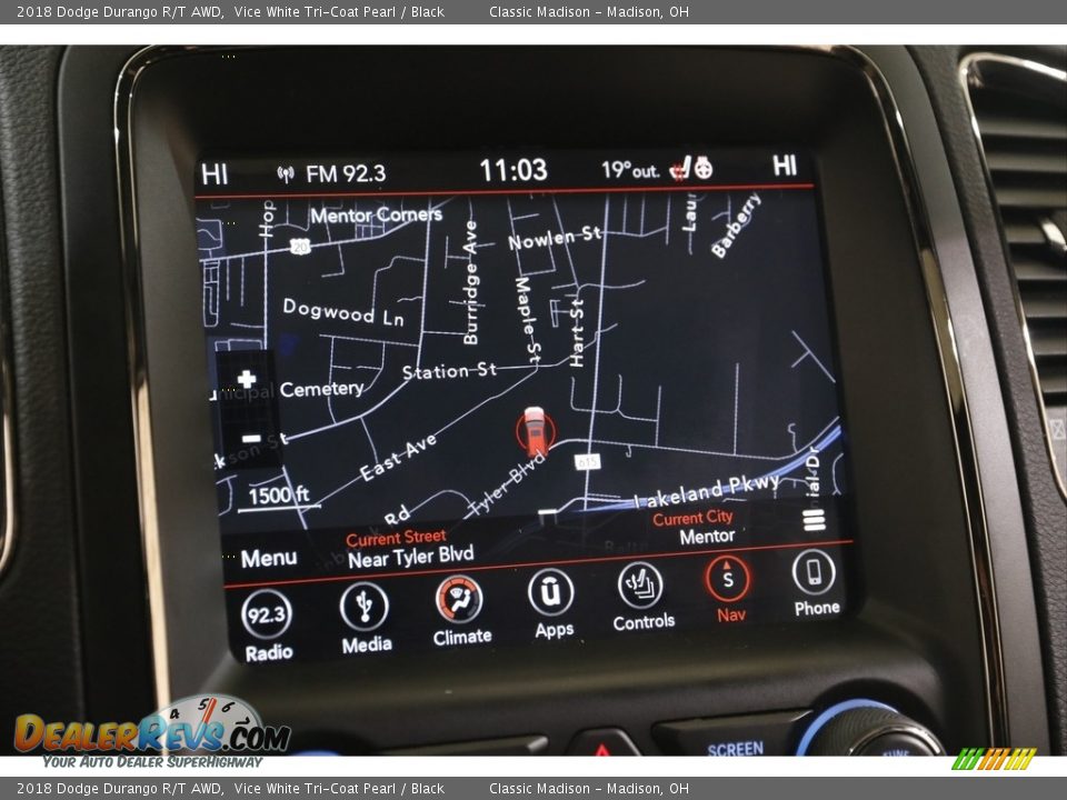 2018 Dodge Durango R/T AWD Vice White Tri-Coat Pearl / Black Photo #12