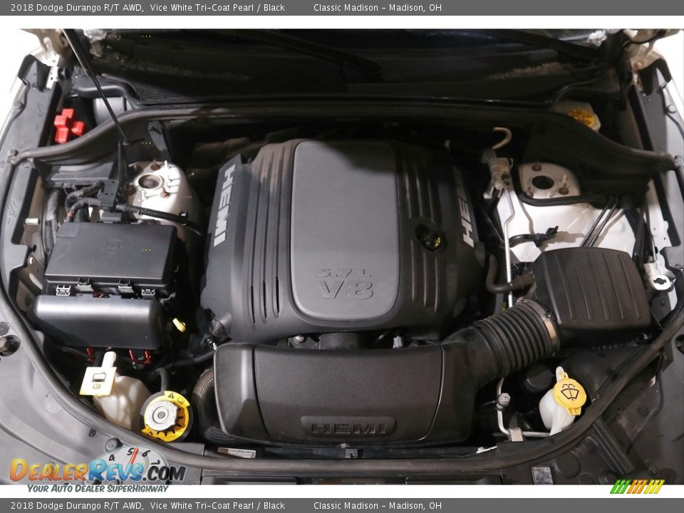 2018 Dodge Durango R/T AWD Vice White Tri-Coat Pearl / Black Photo #22
