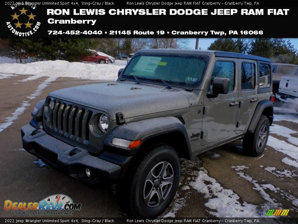 2022 Jeep Wrangler Unlimited Sport 4x4 Sting-Gray / Black Photo #1