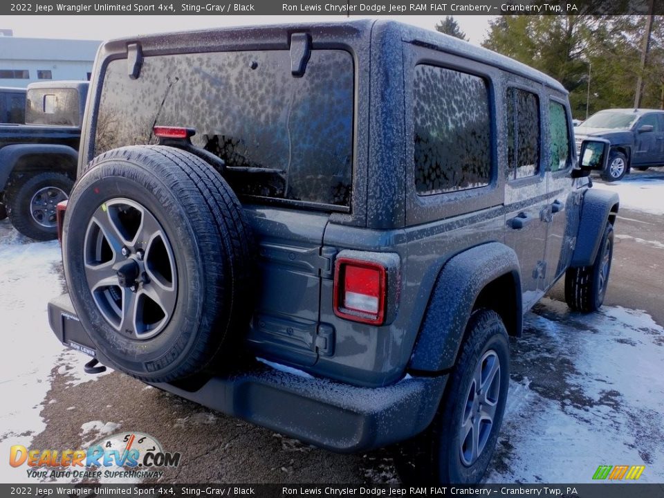 2022 Jeep Wrangler Unlimited Sport 4x4 Sting-Gray / Black Photo #5