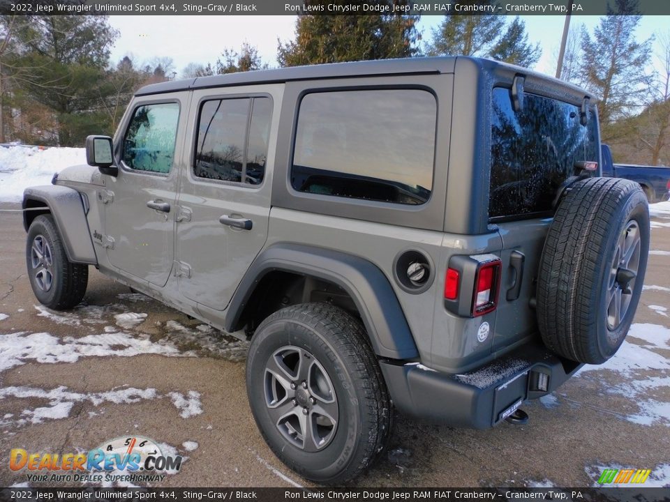 2022 Jeep Wrangler Unlimited Sport 4x4 Sting-Gray / Black Photo #8