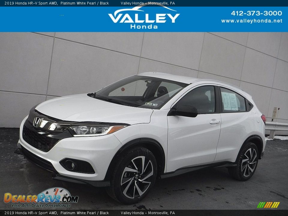 2019 Honda HR-V Sport AWD Platinum White Pearl / Black Photo #1