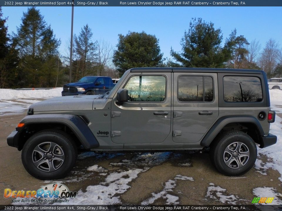 2022 Jeep Wrangler Unlimited Sport 4x4 Sting-Gray / Black Photo #9