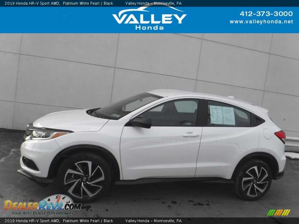 2019 Honda HR-V Sport AWD Platinum White Pearl / Black Photo #2