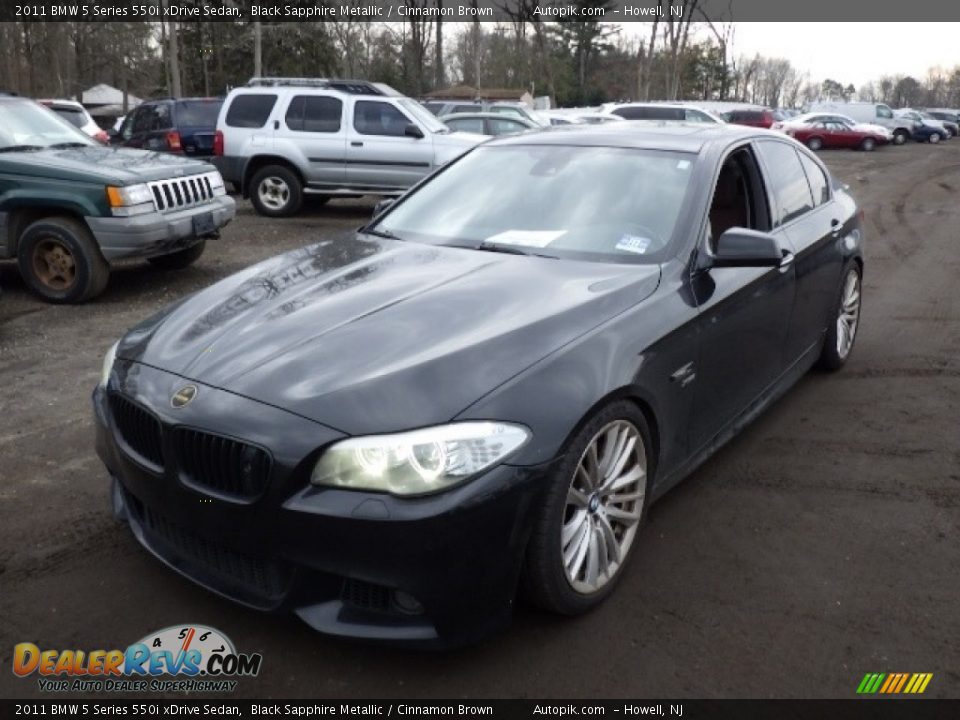 2011 BMW 5 Series 550i xDrive Sedan Black Sapphire Metallic / Cinnamon Brown Photo #1