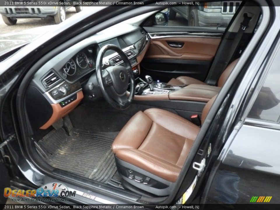 2011 BMW 5 Series 550i xDrive Sedan Black Sapphire Metallic / Cinnamon Brown Photo #7