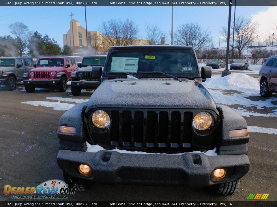 2022 Jeep Wrangler Unlimited Sport 4x4 Black / Black Photo #2