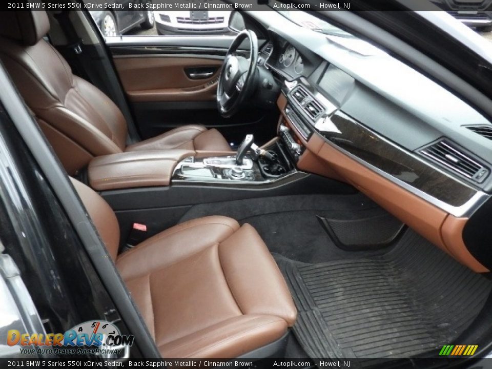 2011 BMW 5 Series 550i xDrive Sedan Black Sapphire Metallic / Cinnamon Brown Photo #8