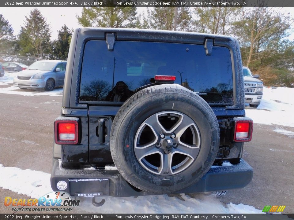 2022 Jeep Wrangler Unlimited Sport 4x4 Black / Black Photo #6