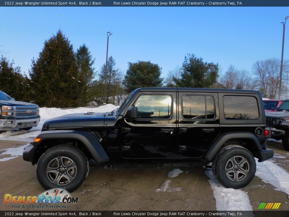 2022 Jeep Wrangler Unlimited Sport 4x4 Black / Black Photo #9