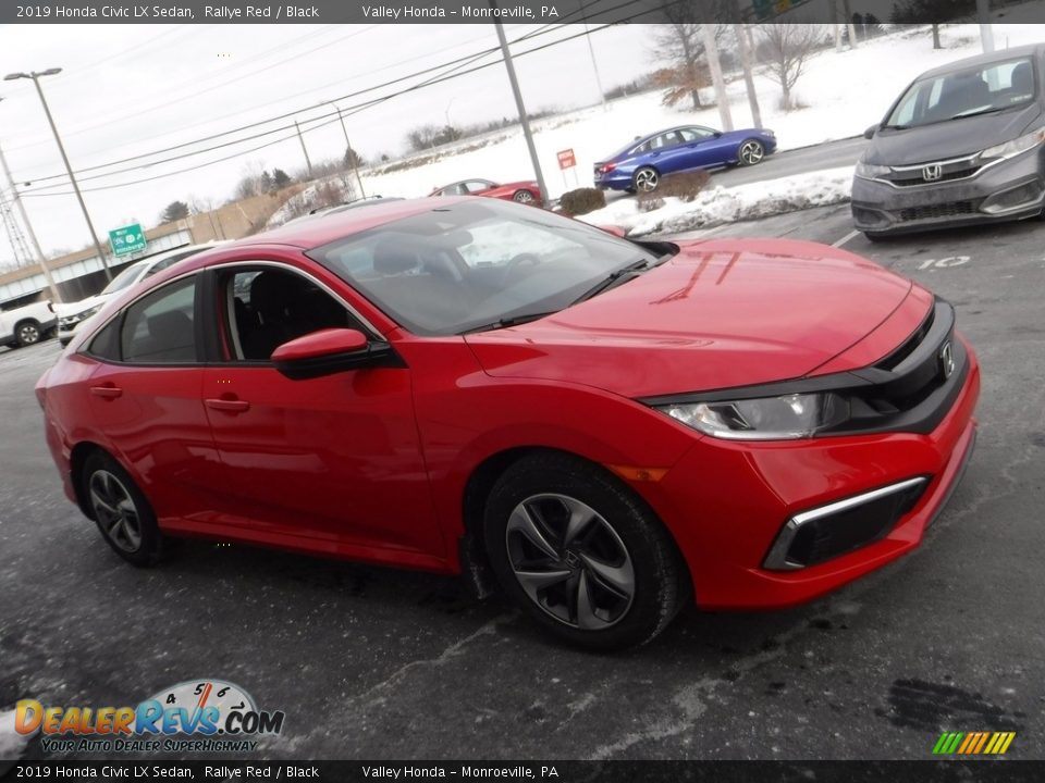 2019 Honda Civic LX Sedan Rallye Red / Black Photo #5