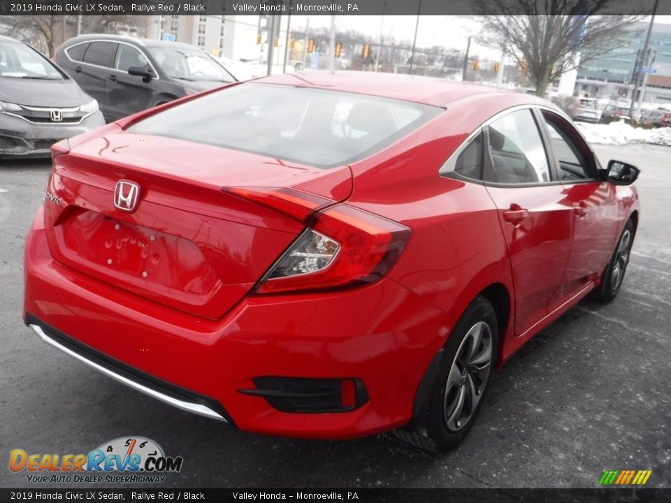 2019 Honda Civic LX Sedan Rallye Red / Black Photo #7