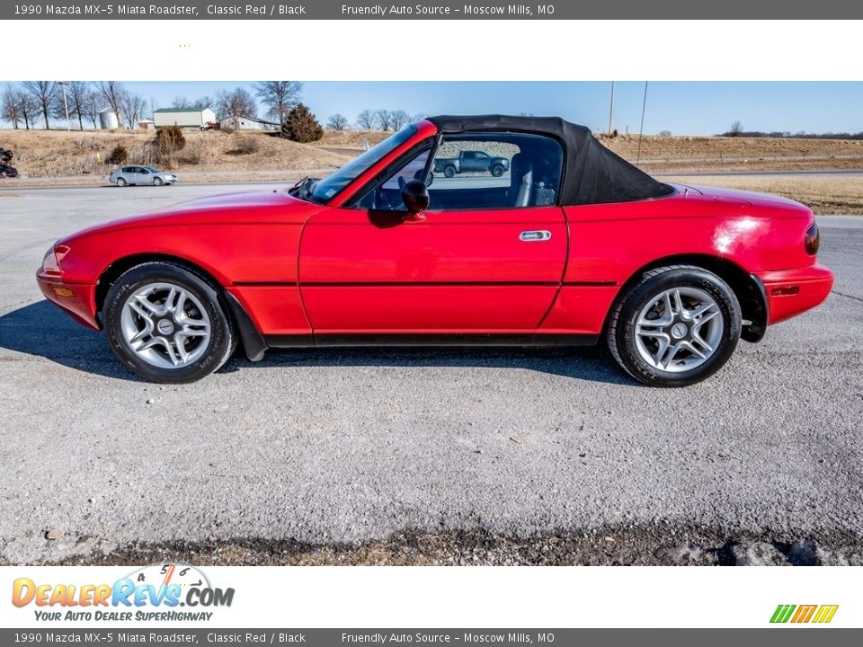 1990 Mazda MX-5 Miata Roadster Classic Red / Black Photo #7