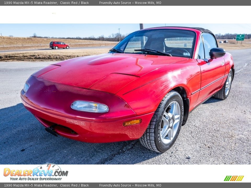 1990 Mazda MX-5 Miata Roadster Classic Red / Black Photo #8