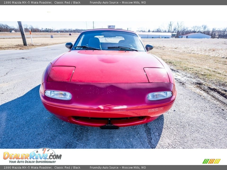 1990 Mazda MX-5 Miata Roadster Classic Red / Black Photo #9