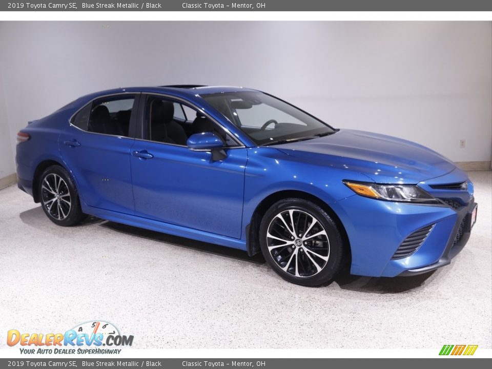 2019 Toyota Camry SE Blue Streak Metallic / Black Photo #1