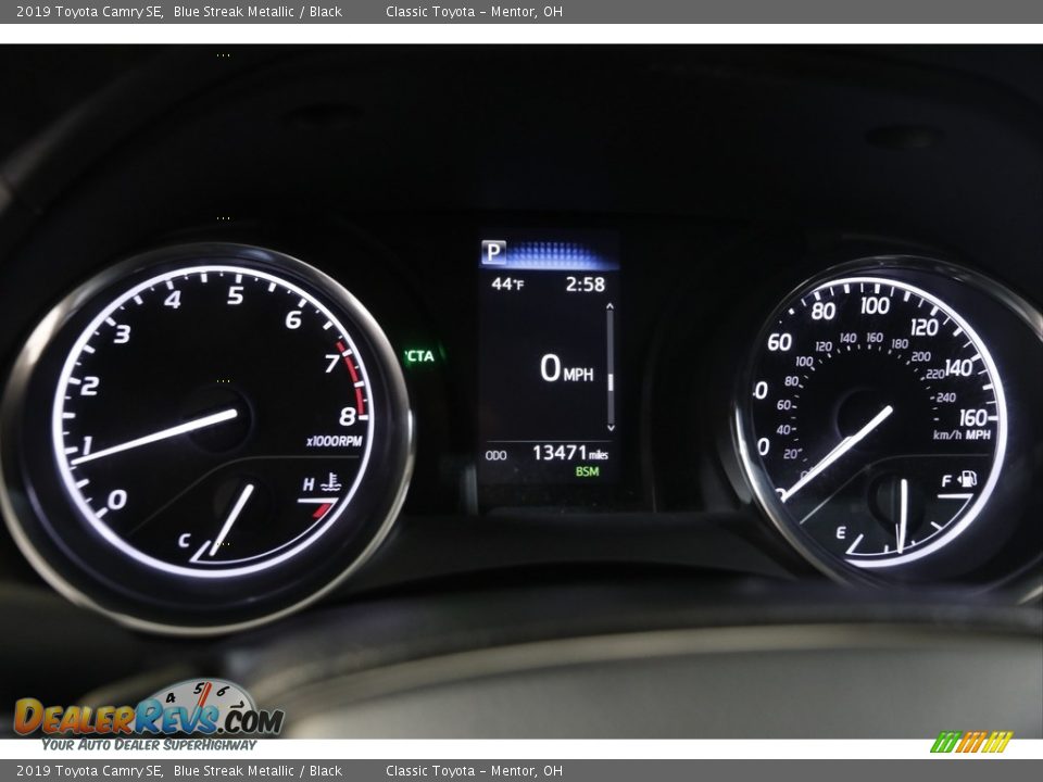 2019 Toyota Camry SE Blue Streak Metallic / Black Photo #8