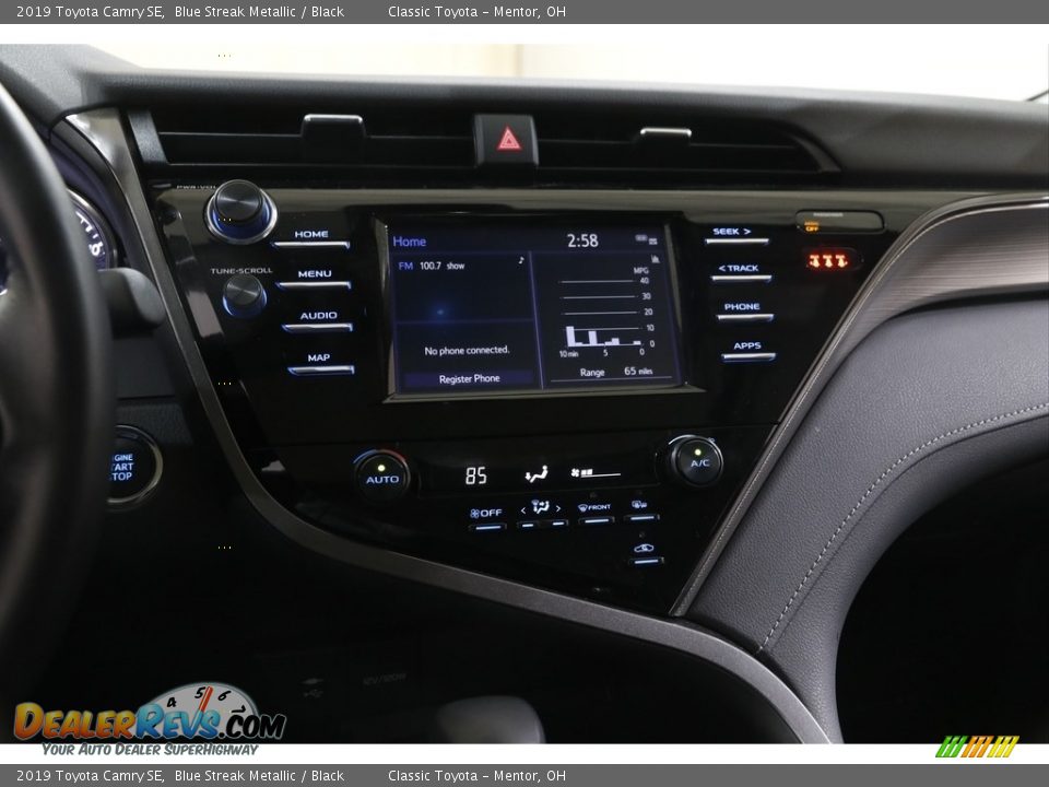 2019 Toyota Camry SE Blue Streak Metallic / Black Photo #9