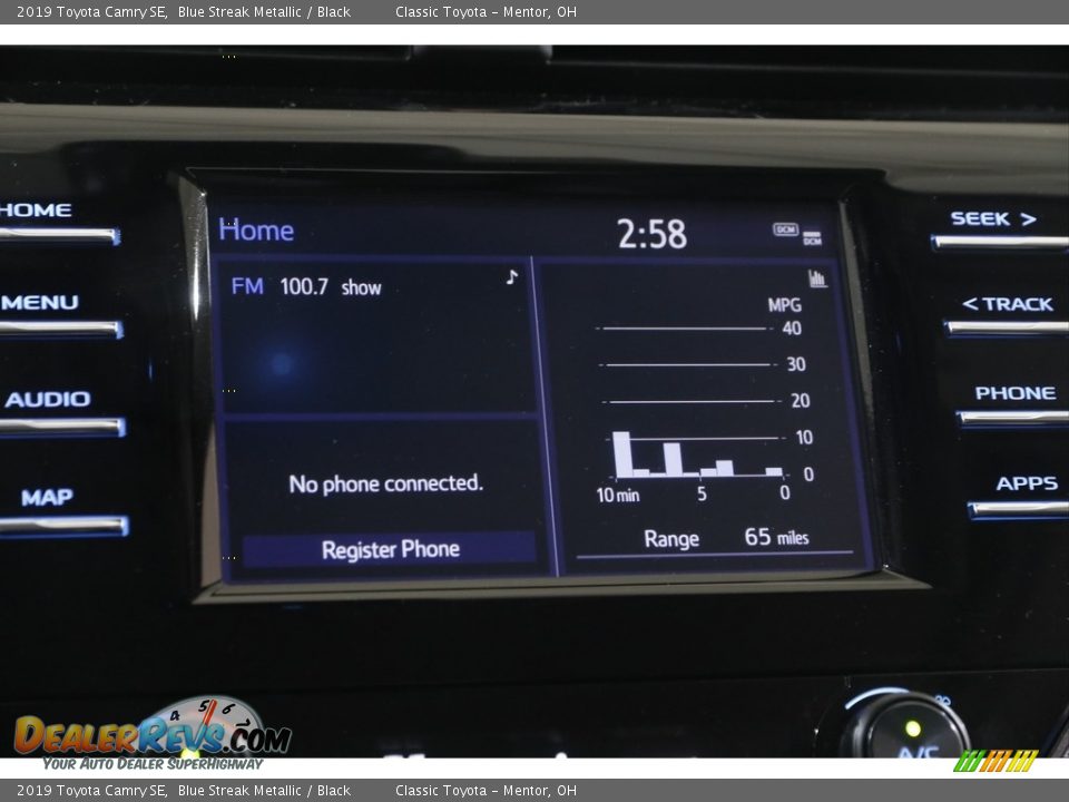 2019 Toyota Camry SE Blue Streak Metallic / Black Photo #10