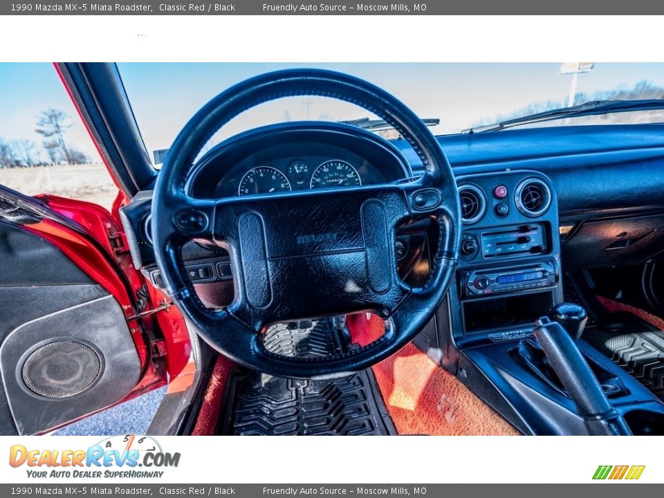 1990 Mazda MX-5 Miata Roadster Classic Red / Black Photo #26