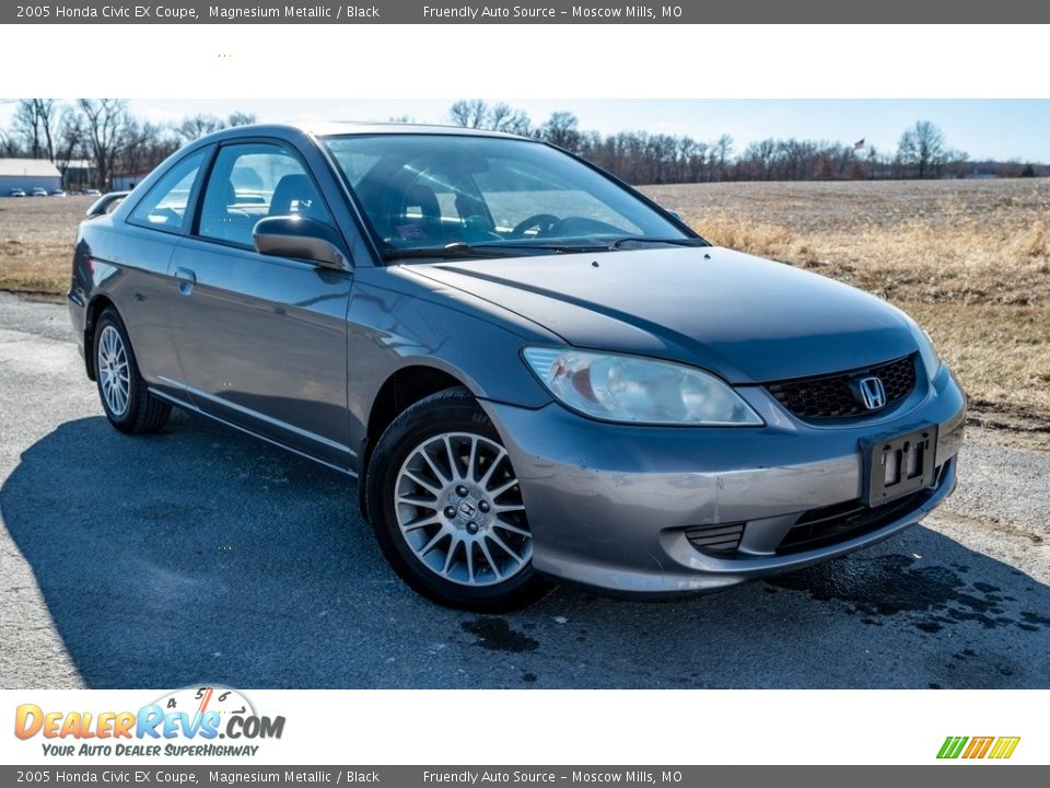 2005 Honda Civic EX Coupe Magnesium Metallic / Black Photo #1