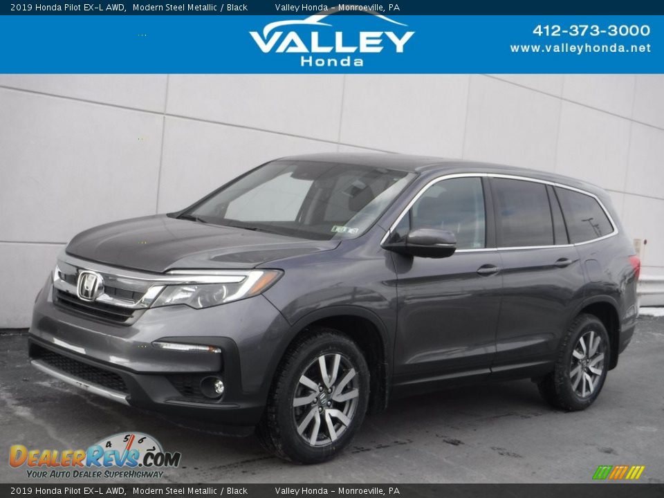 2019 Honda Pilot EX-L AWD Modern Steel Metallic / Black Photo #1