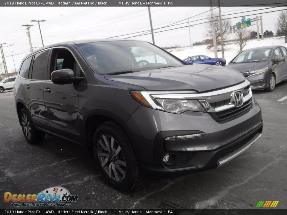 2019 Honda Pilot EX-L AWD Modern Steel Metallic / Black Photo #6