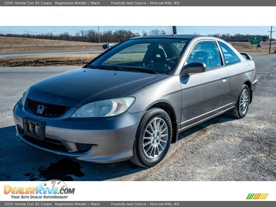 2005 Honda Civic EX Coupe Magnesium Metallic / Black Photo #8