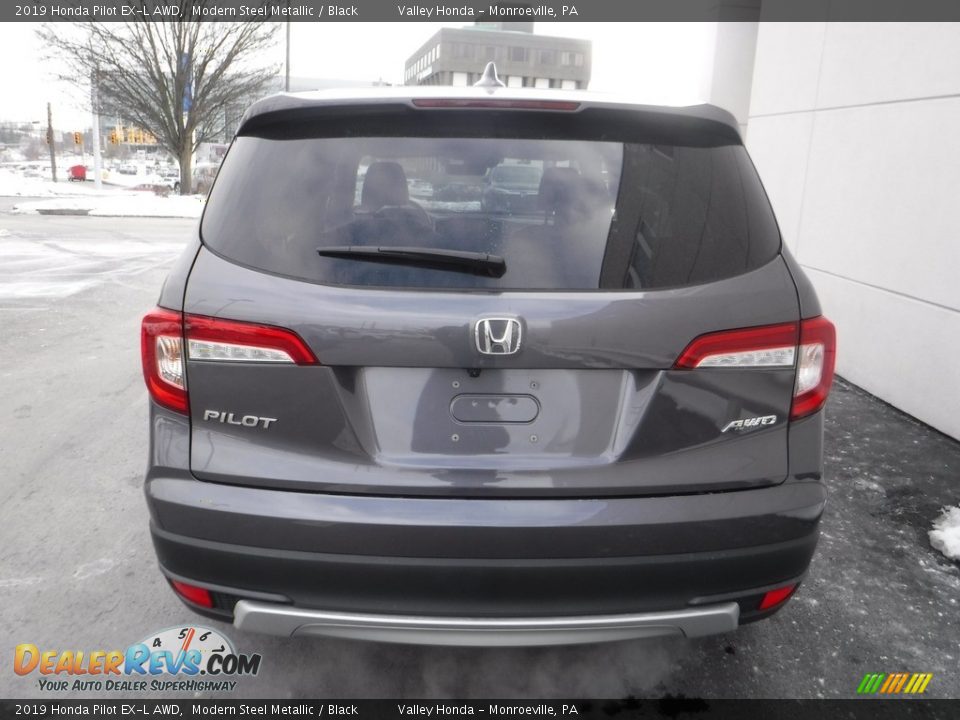 2019 Honda Pilot EX-L AWD Modern Steel Metallic / Black Photo #7