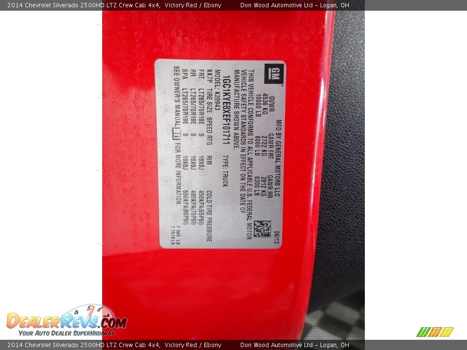 2014 Chevrolet Silverado 2500HD LTZ Crew Cab 4x4 Victory Red / Ebony Photo #32