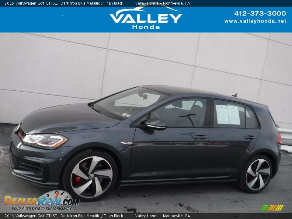 2019 Volkswagen Golf GTI SE Dark Iron Blue Metallic / Titan Black Photo #2