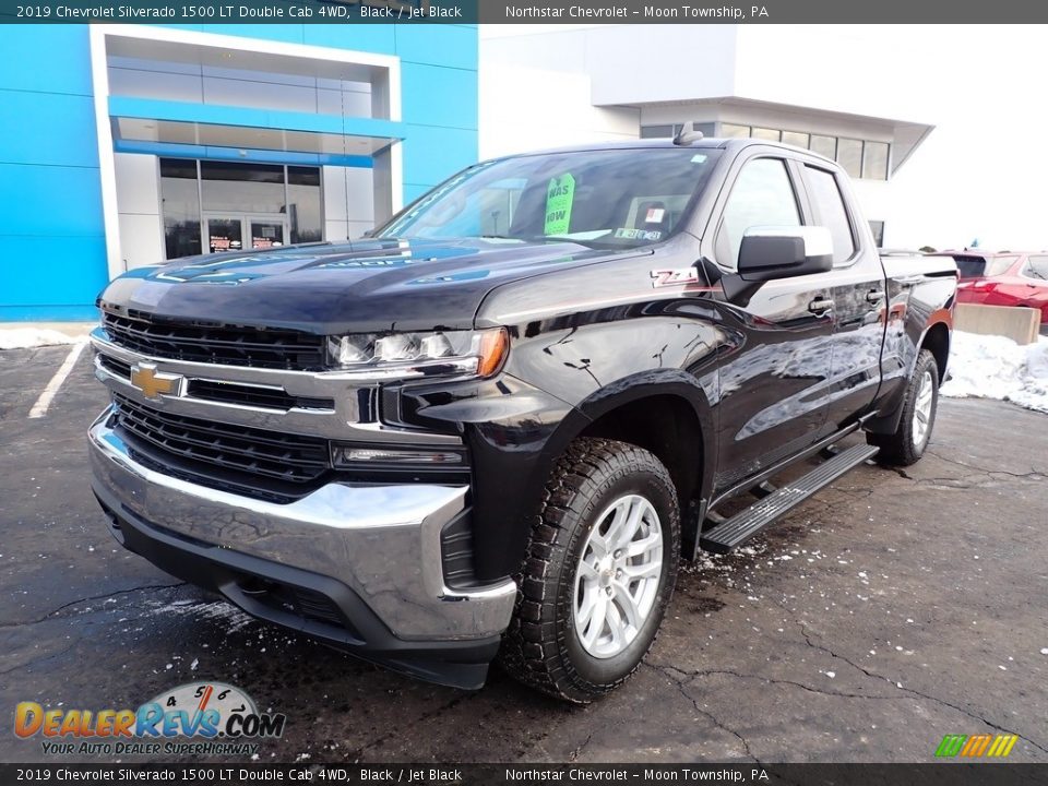 2019 Chevrolet Silverado 1500 LT Double Cab 4WD Black / Jet Black Photo #2