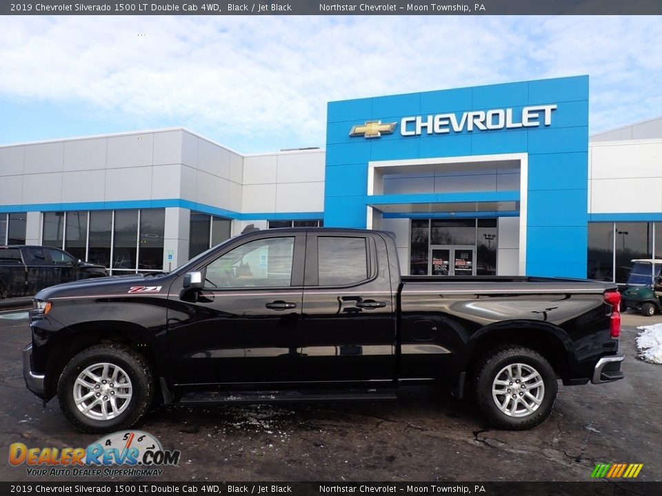 2019 Chevrolet Silverado 1500 LT Double Cab 4WD Black / Jet Black Photo #3